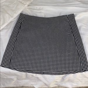 Black and white mini skirt